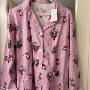 PJ Salvage Light Purple Christmas Koala Bear Women’s flannel pajamas NWT